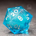 Sage's Spirits - 33mm Ice Spirits Liquid-Core D20 Sharp Edge Resin Dice image 0