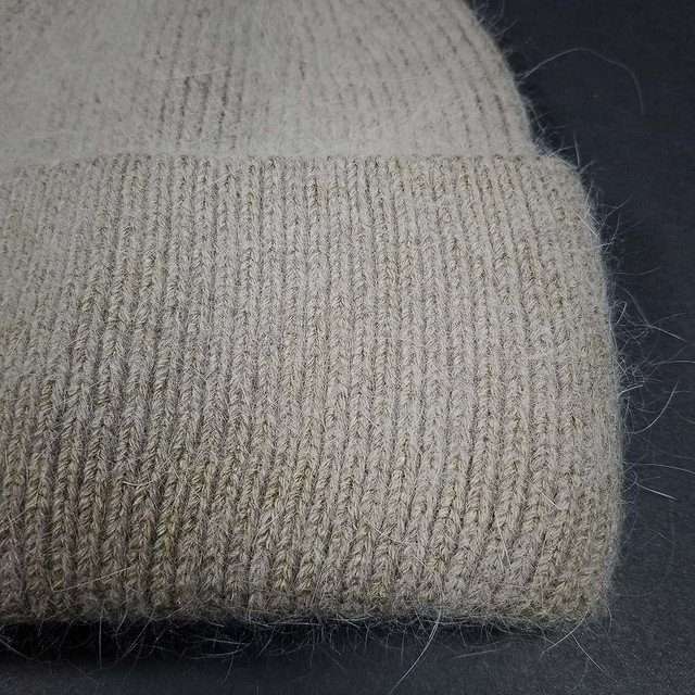 Sage’s Cap – Mocha Angora Rabbit Fur Viscose Beanie image 2