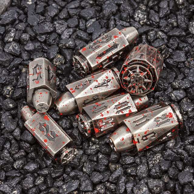 Sage's Holy Revolver Bloodstained Bullets Metal Dice Set image 0