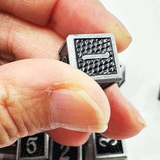 Sage's Wyrmlings Black Scales Metal d6 Dice 24 Piece Set image 4