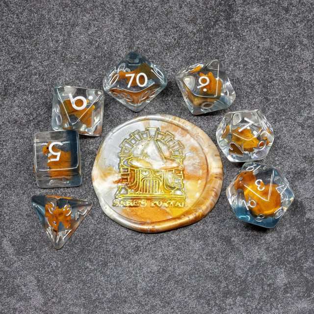 Sage's Camel Familiar Resin Polyhedral Dice Set image 15