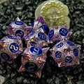 Sage's Enchanted Morningstar Purple/Blue Metal Polyhedral Dice Set image 0