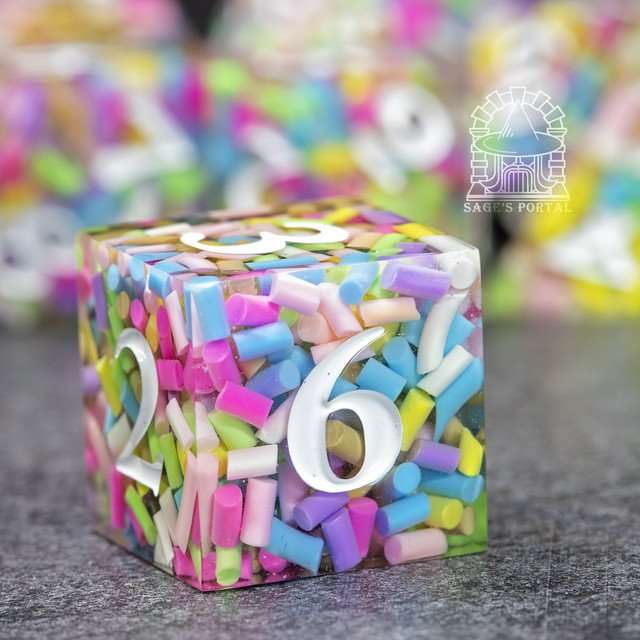 Sage's Exaltations - Naming Day Sharp Edge Resin Dice Set image 5