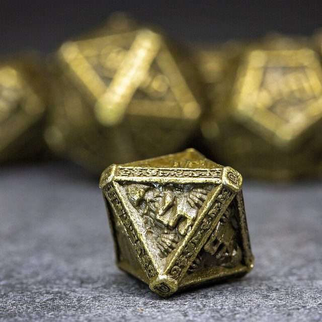 Sage's Lich's Phylactery Bronze Metal Polyhedral Dice Set image 5