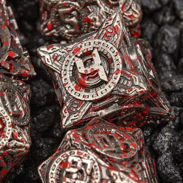 Sage’s Chronurgy Timeless Carnage Metal Polyhedral Dice Set image 0