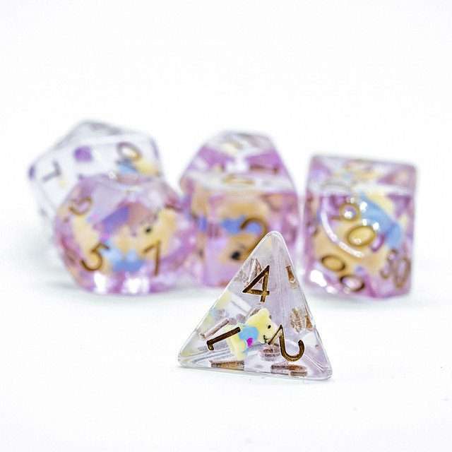 Sage's Familiars - Teddy Bear Familiar Resin Polyhedral Dice Set image 8