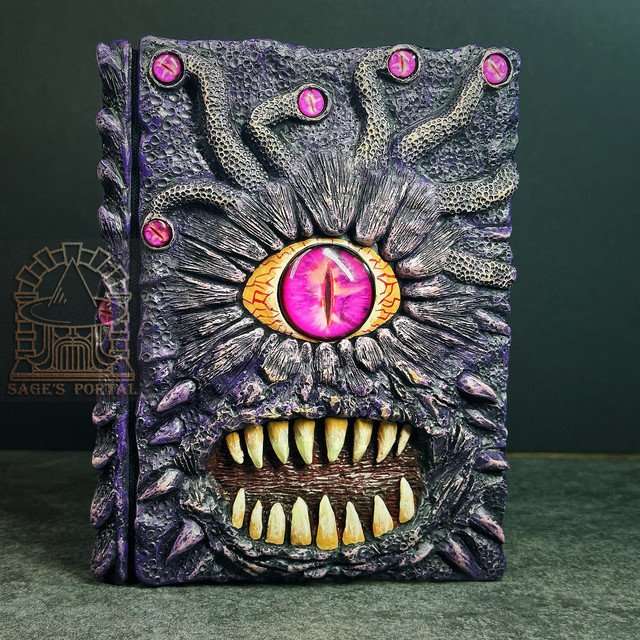 Purple Eye Tyrant Notebook Gift Set | Handmade Notebook for TTRPG, Sketchbook, Diary image 12