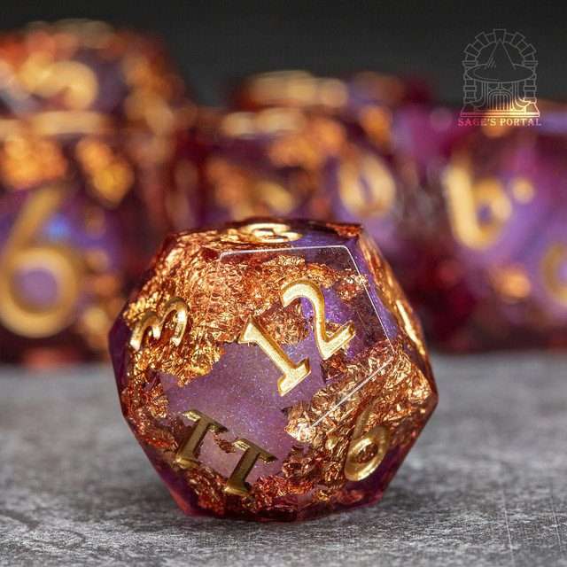 Sage's Royal Souls Liquid Core Sharp Edge Resin Dice Set image 2
