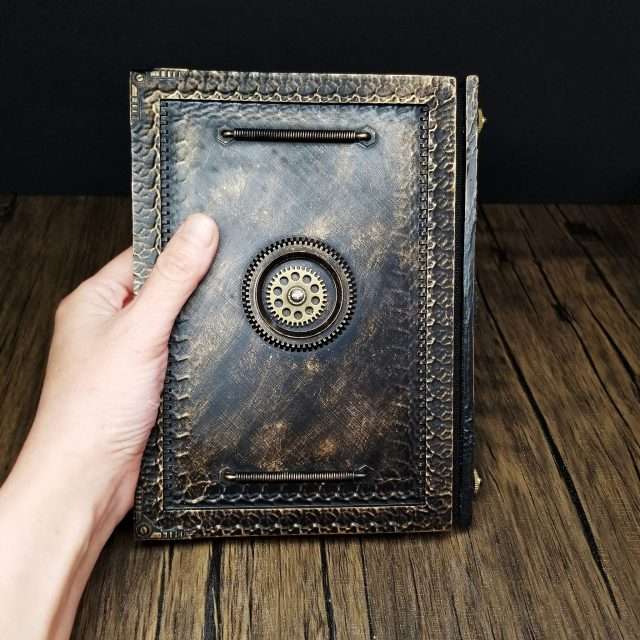Sage's Gnomish Notebook Copper | Handmade Notebook for TTRPG, Sketchbook, Diary image 5