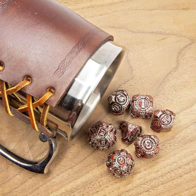 Sage's Artificer's Core Battlefield Essence Metal Polyhedral Dice Set image 9