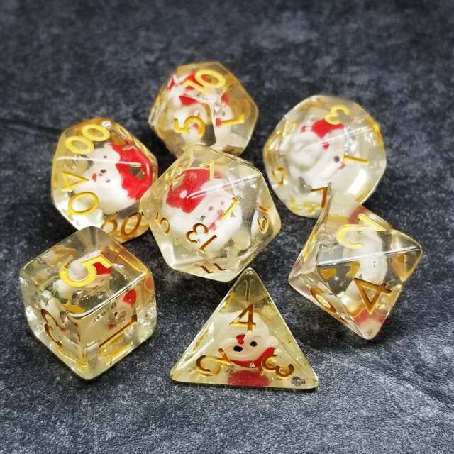 Sage's Jolly Santa Resin Polyhedral Dice Set image 2