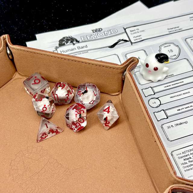 Sage's Sleepy Ghost Familiar Resin Polyhedral Dice Set + Toy image 10
