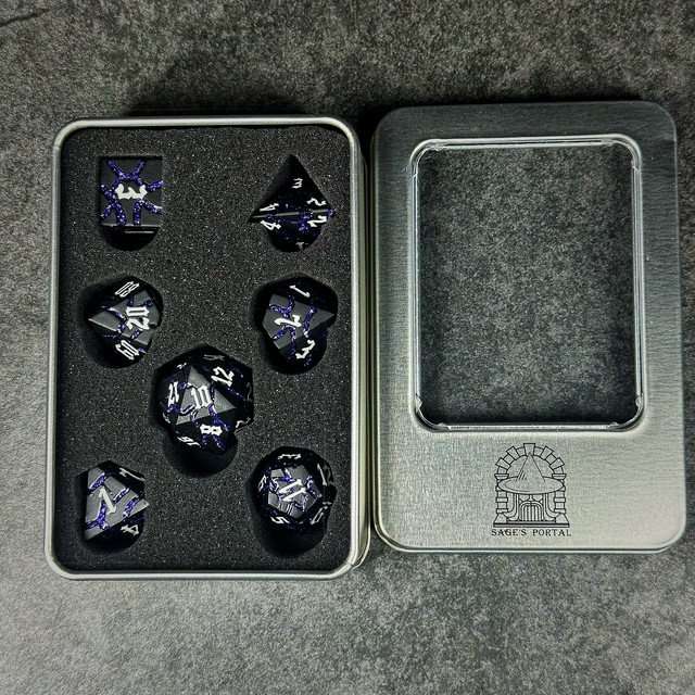 Sage's Warp Stones White Dwarf Star Metal Polyhedral Dice Set image 12