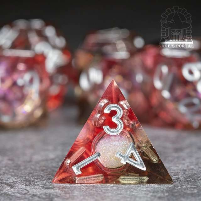 Sage's Dusk Souls Liquid Core Sharp Edge Resin Dice Set image 7