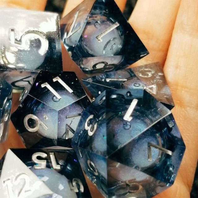 Sage's Winter Souls Liquid Core Sharp Edge Resin Dice Set image 9