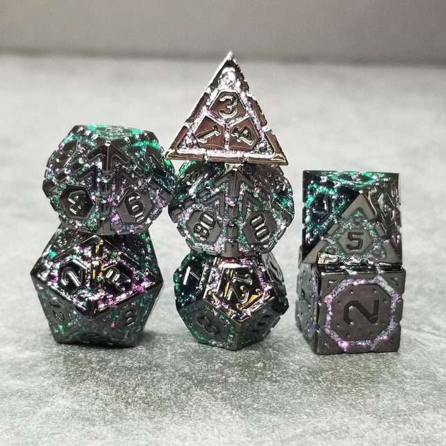 Sage's Warp Armor Metal Polyhedral Dice Set image 7