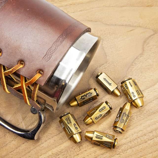 Sage's Holy Revolver Bronze Bullets Metal Dice Set image 11