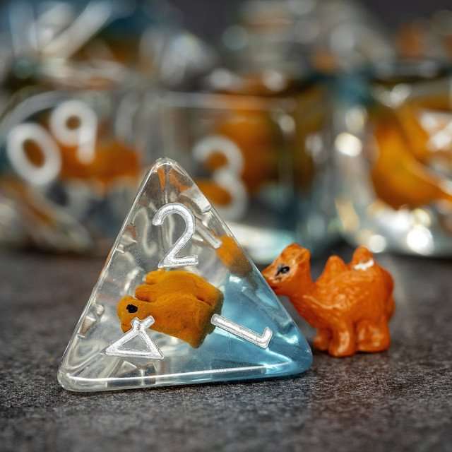 Sage's Camel Familiar Resin Polyhedral Dice Set image 12