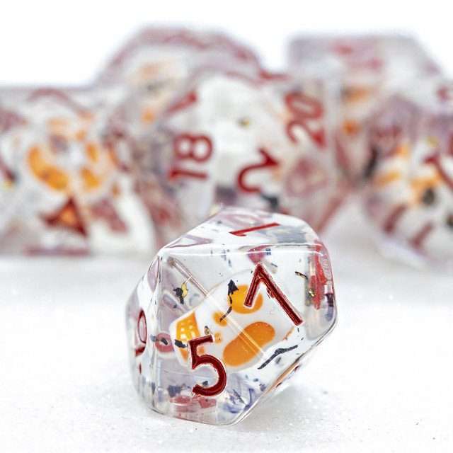 Sage's Familiars - Animated Skull Resin Polyhedral Dice Set image 3