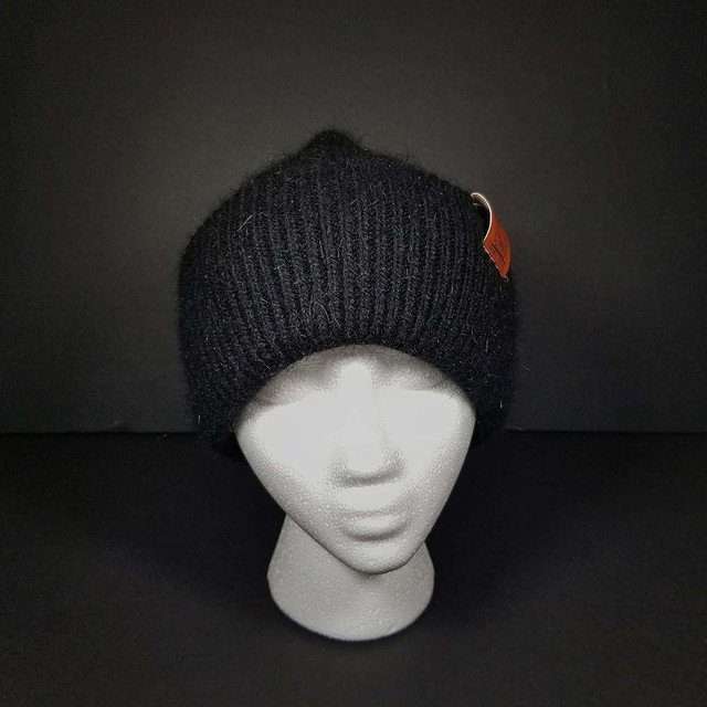 Sage’s Cap – Black Angora Rabbit Fur Viscose Beanie image 10