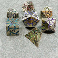 Sage's Warp Stones Antique Silver Galaxy Metal Polyhedral Dice Set image 0