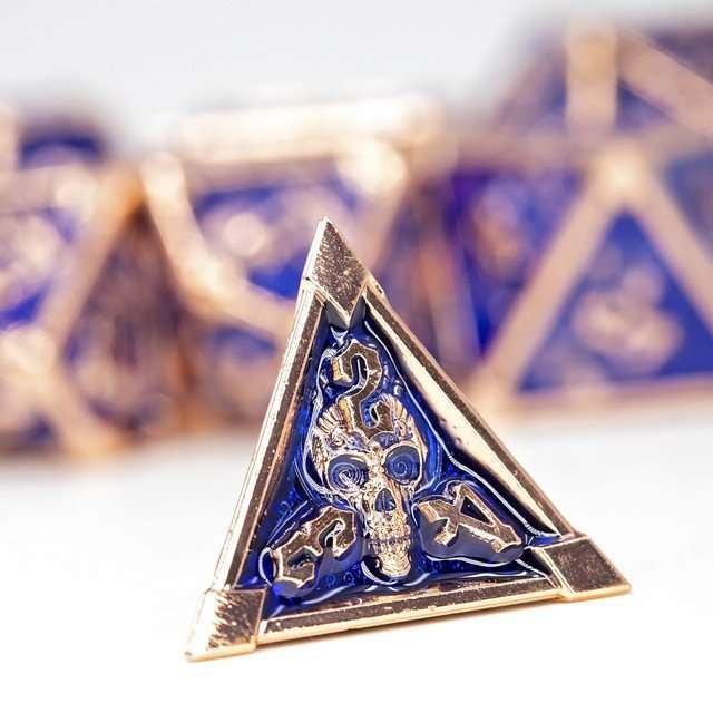 Sage's Grave Fortune Cobalt Death Metal Polyhedral Dice Set image 8