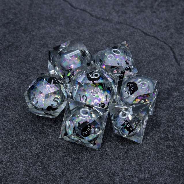 Sage's Companion Spirits Opal Void Cat Liquid Core Dice Set image 3