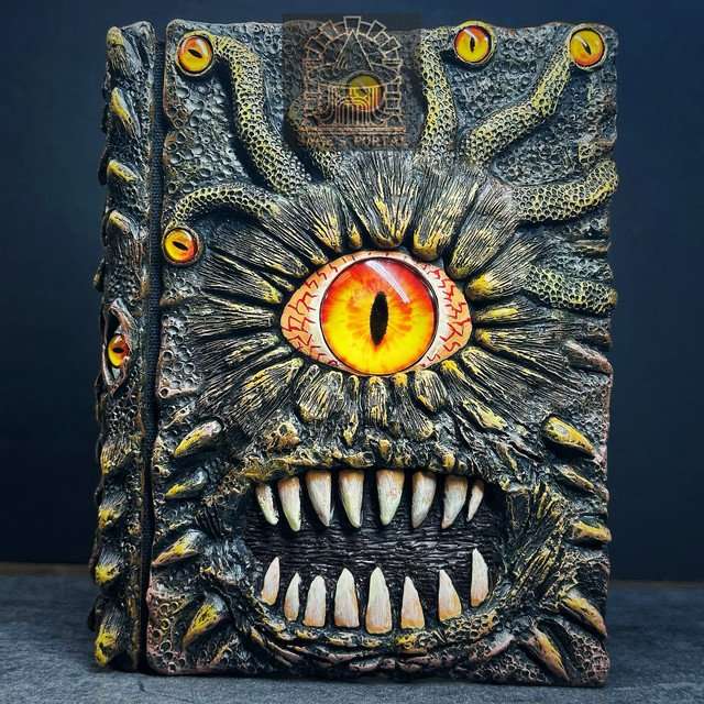 Yellow Eye Tyrant Notebook Gift Set | Handmade Notebook for TTRPG, Sketchbook, Diary image 4