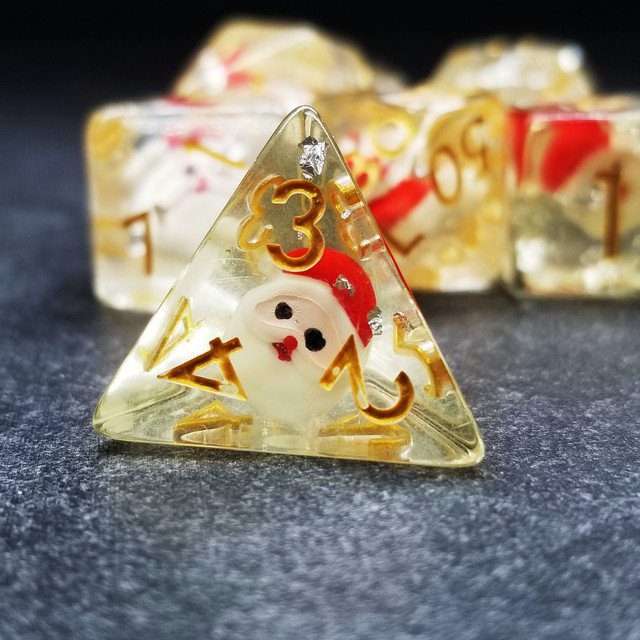 Sage's Jolly Santa Resin Polyhedral Dice Set image 8