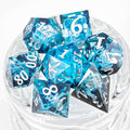 Sage's Ice Flames Sharp Edge Resin Polyhedral Dice Set image 0