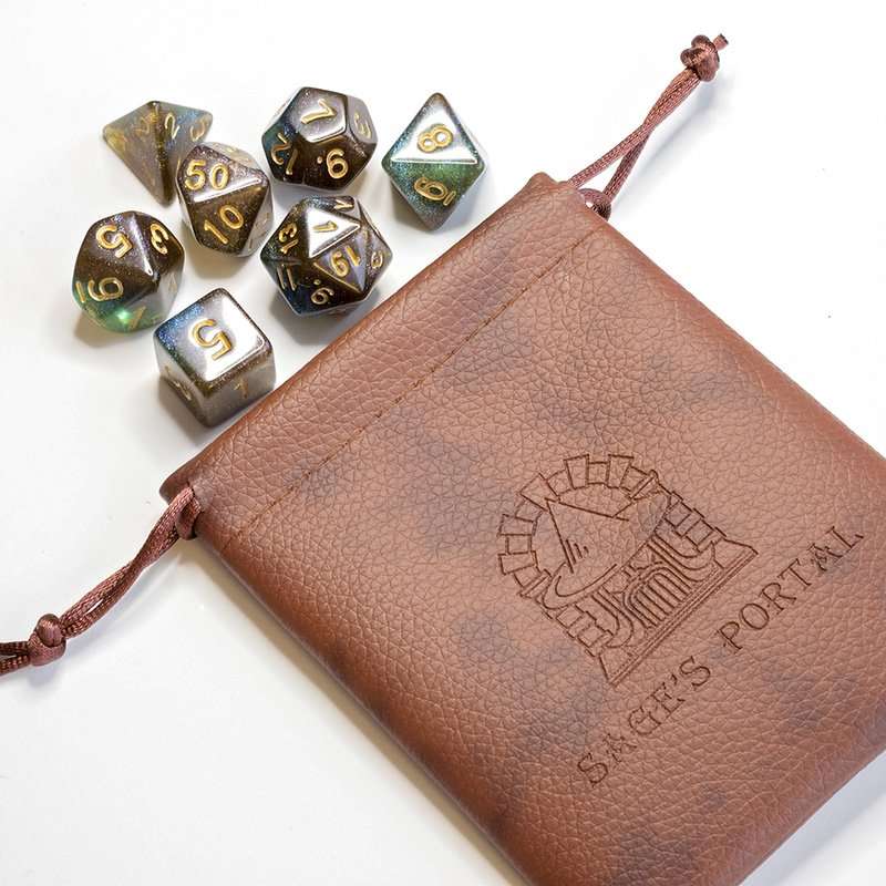 Sage's Shards - Blue/Green/Cola Glitter Polyhedral Dice Set image 10