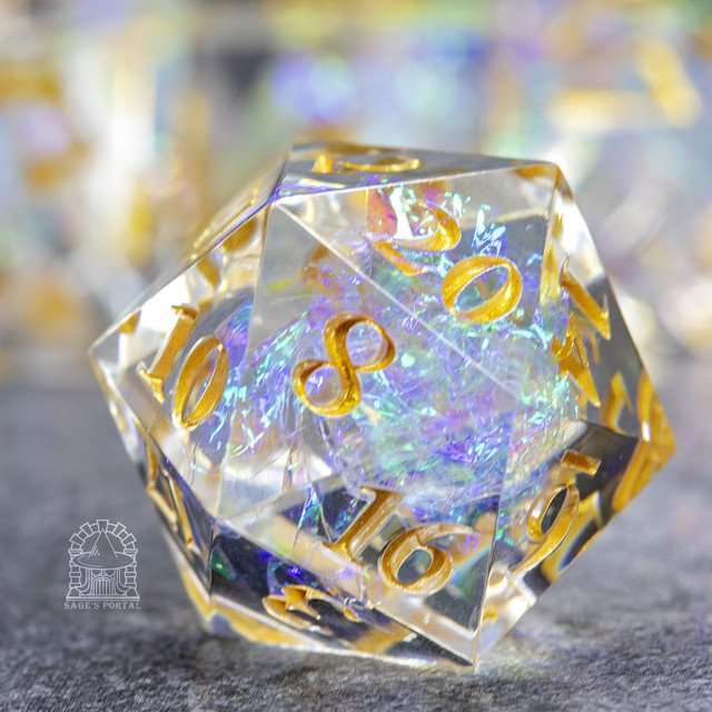 Sage's Crystals - Holy Sharp Edge Resin Polyhedral Dice Set image 4