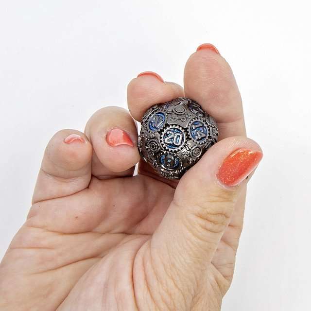 Sage's Artificer's Core Cerulean Essence Metal Polyhedral Dice Set image 11