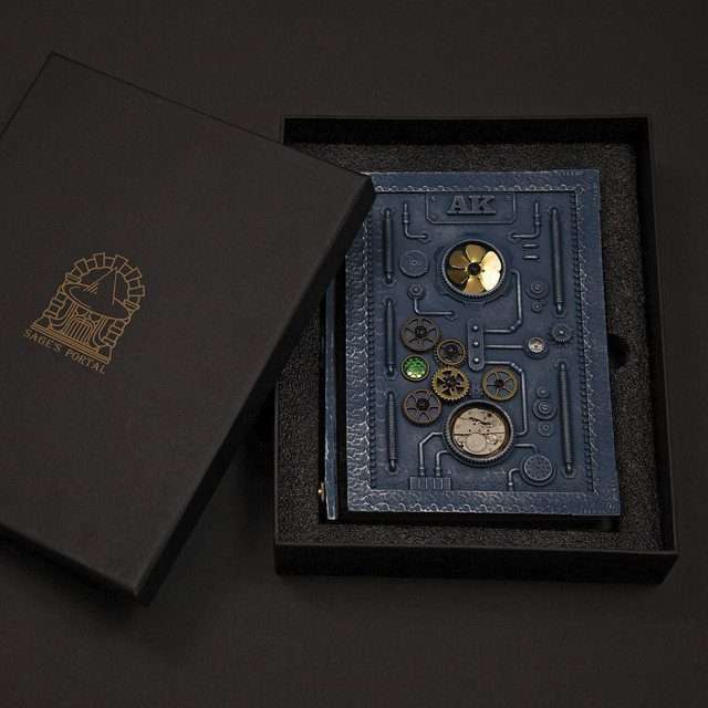 Sage's Gnomish Notebook Blue | Handmade Notebook for TTRPG, Sketchbook, Diary image 8