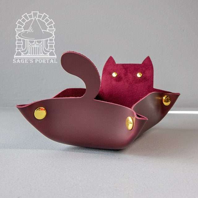 Sage's Burgundy Enchanted Cat Dice Tray image 15