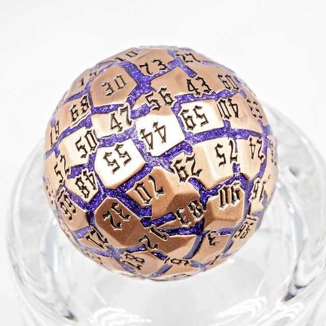 Sage’s Warp Stones Copper Nebula d100 Metal Dice image 11