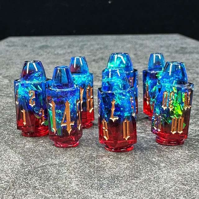 Sage's Spectral Revolver Thermal Bullets Resin Dice Set image 4