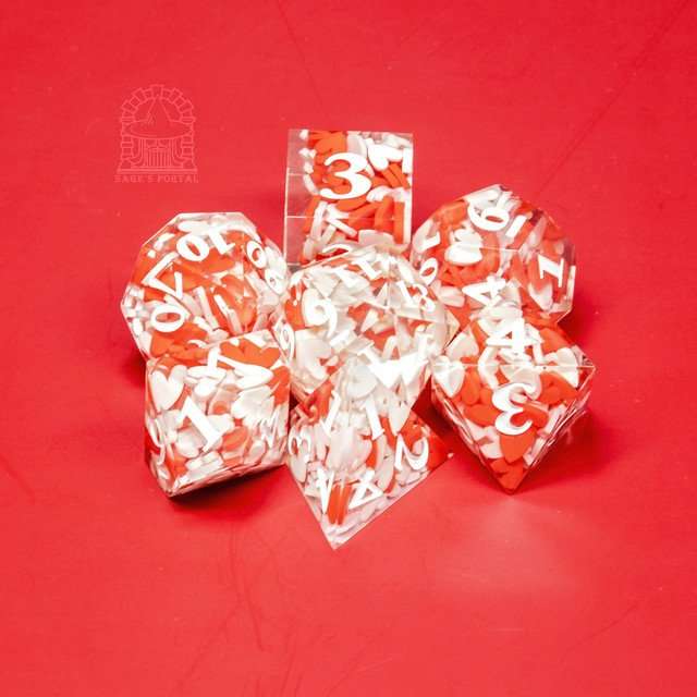 Sage's Exaltations - Pure Love Sharp Edge Resin Dice Set image 0