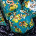 Sage's Honeybees Tropical Honey Sharp Edge Resin Dice Set image 0