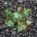 Sage's Crystals - Autumn Sharp Edge Resin Polyhedral Dice Set image 0