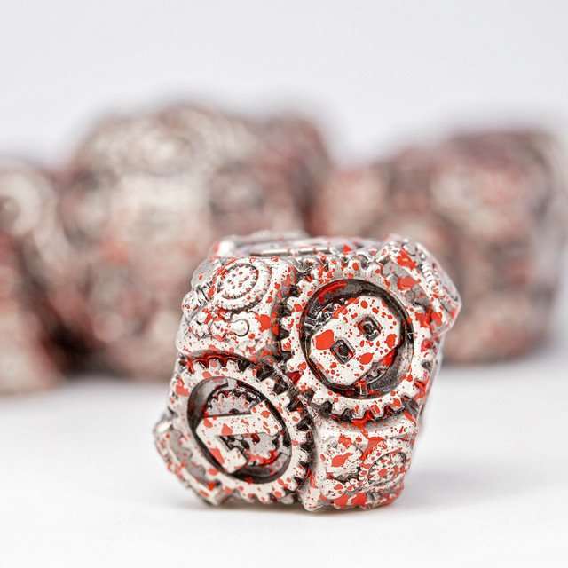 Sage's Artificer's Core Battlefield Essence Metal Polyhedral Dice Set image 6