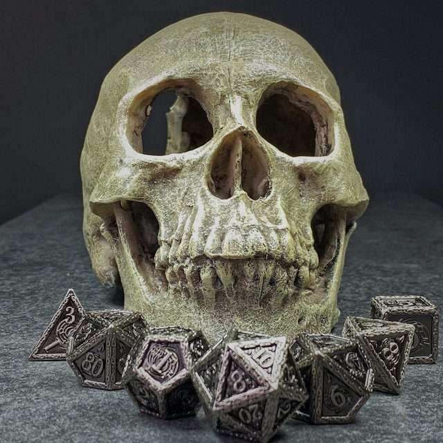 Sage's Anthems - Ancient Silver Metal Polyhedral Dice Set image 14