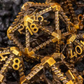 Sage's Draconic Prison Bronze Cage Hollow Metal Dice Set image 0