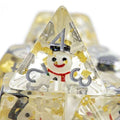Sage's Familiars - Snowman Resin Silver Ink Polyhedral Dice Set image 0