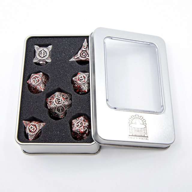 Sage’s Chronurgy Timeless Carnage Metal Polyhedral Dice Set image 14