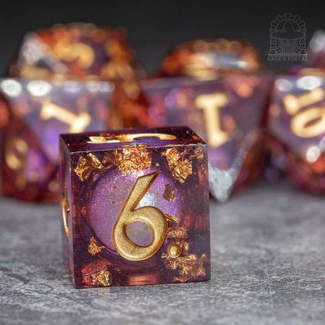Sage's Royal Souls Liquid Core Sharp Edge Resin Dice Set image 6