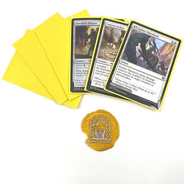 Sage's Arcane Armor Card Sleeves Matte Yellow Exceptional Durability 66mmx91mm image 0