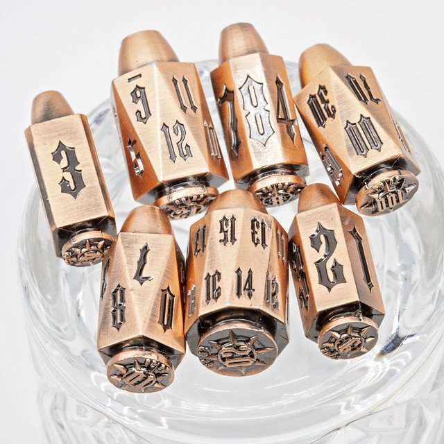Sage's Holy Revolver Copper Bullets Metal Dice Set image 2