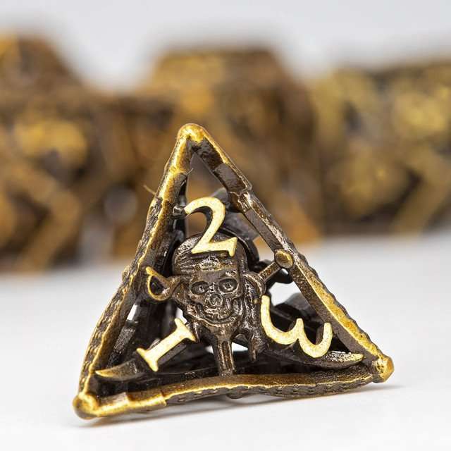 Sage’s Corsairs Copper Blade Hollow Metal Dice Set image 10
