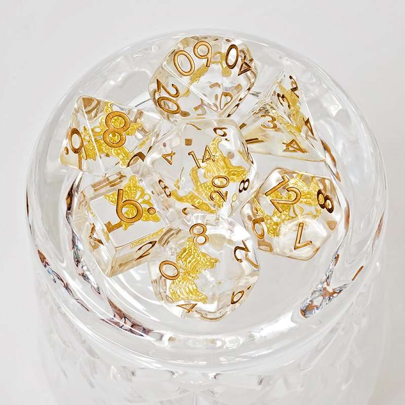 Sage's Familiars - Butterfly Familiar Resin Polyhedral Dice Set image 19